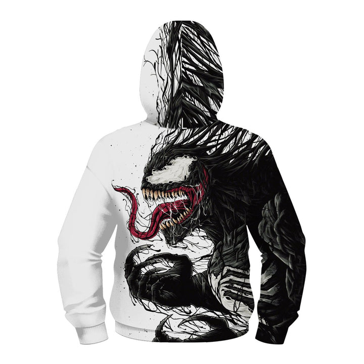 Kids Venom 3D Zip Up Sweatshirt - mihoodie