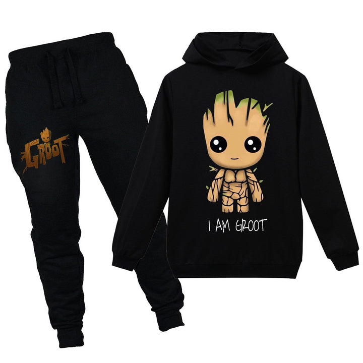 Kids I am Groot hooded shirt and pants 2pcs - mihoodie