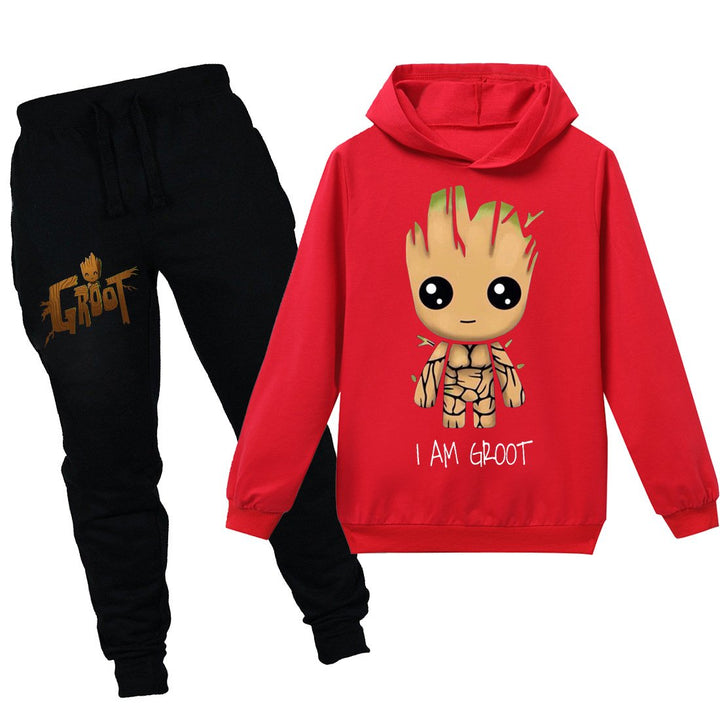 Kids I am Groot hooded shirt and pants 2pcs - mihoodie