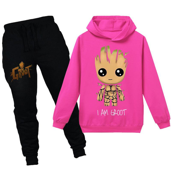 Kids I am Groot hooded shirt and pants 2pcs - mihoodie