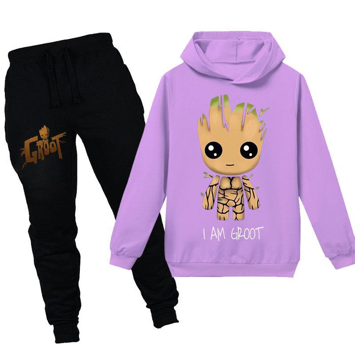 Kids I am Groot hooded shirt and pants 2pcs - mihoodie