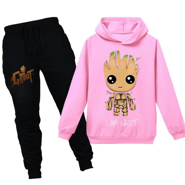 Kids I am Groot hooded shirt and pants 2pcs - mihoodie