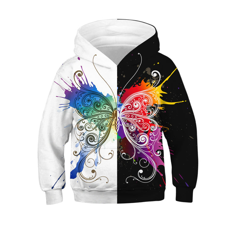 Kids Papillon Butterfly 3D hoodie Unisex Sweatshirt - mihoodie