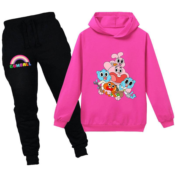 Kids The Amazing World of Gumball Hooded shirt and pants 2pcs - mihoodie