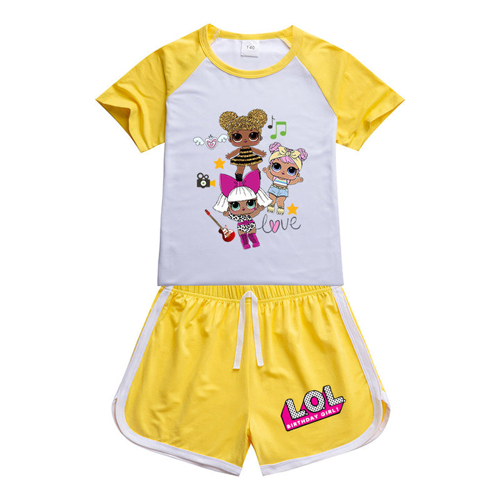 Kids lol Surprise Sportswear Outfits T-Shirt Shorts Sets - mihoodie