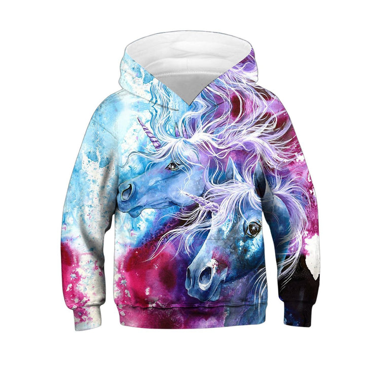 Kids Galaxy Unicorn  3D Hoodie Unisex Sweatshirt - mihoodie