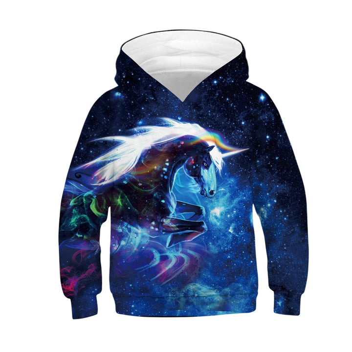 Kids Galaxy Unicorn  3D Hoodie Unisex Sweatshirt - mihoodie