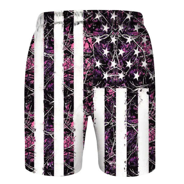 American Stars and Stripes Kids   Beach Shorts - mihoodie