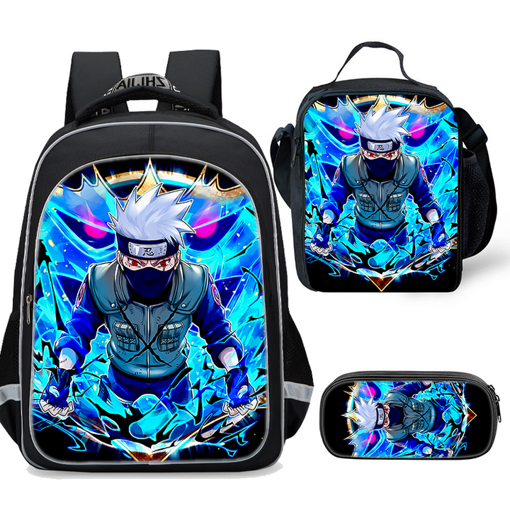 Susanoo Kakashi Copy Ninja  Backpack Lunch Bag Pencil Case - mihoodie