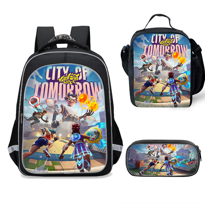 Knockout City Backpack Lunch Bag Pencil Case - nfgoods