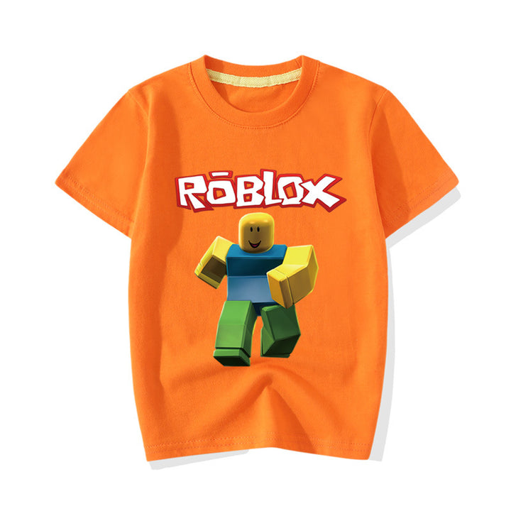 Kids Roblox Noob Casual Cotton T-shirt - mihoodie