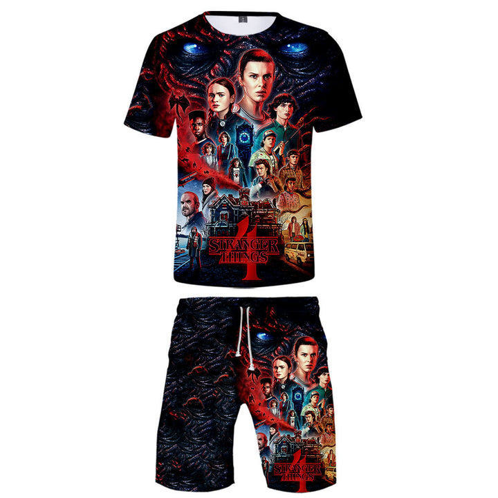 Stranger Things Season 4 T-Shirt and Shorts Two Piece Set - mihoodie