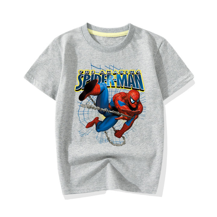 Kids Spider Man Cotton Casual  T-shirt - mihoodie