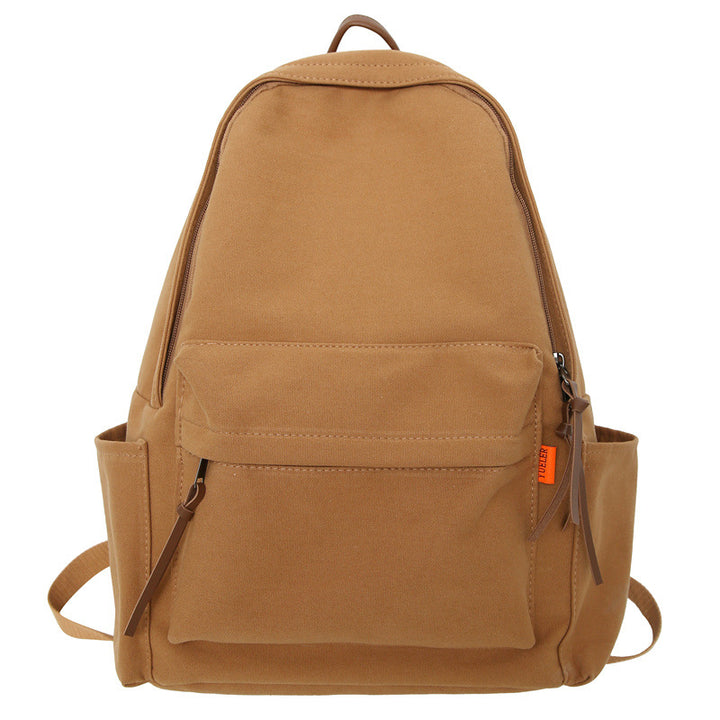 Canvas Backpack Vintage people Canvas Backpack Solid Color Travel bag High School Student Backpack - mihoodie