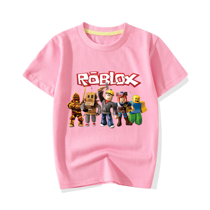 Kids Roblox Casual Cotton T-shirt - mihoodie