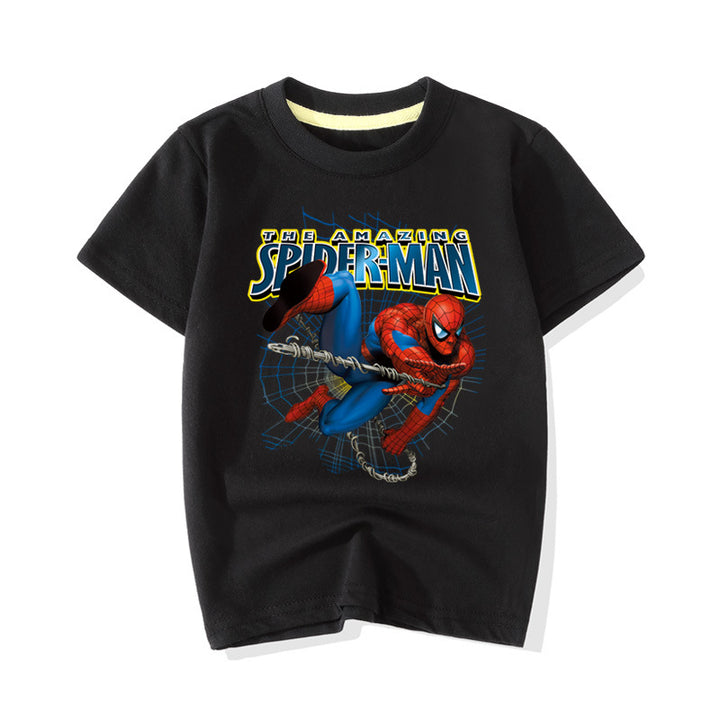 Kids Spider Man Cotton Casual  T-shirt - mihoodie