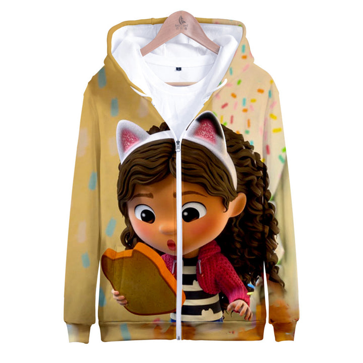 kids Gabby's Dollhouse zipper hoodie - mihoodie