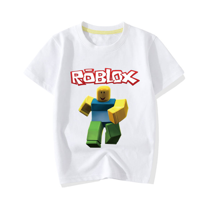 Kids Roblox Noob Casual Cotton T-shirt - mihoodie