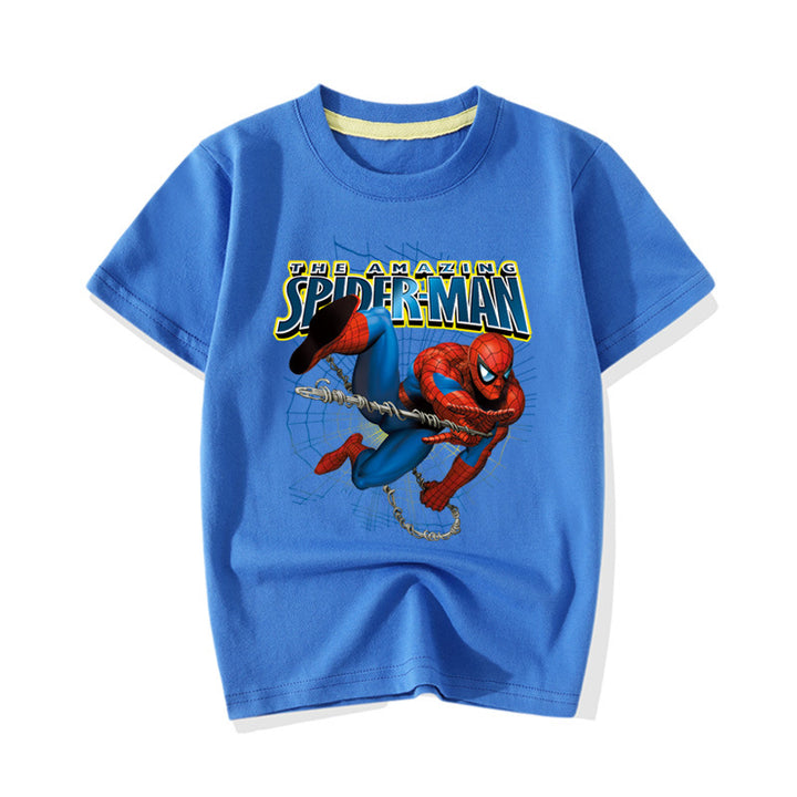 Kids Spider Man Cotton Casual  T-shirt - mihoodie