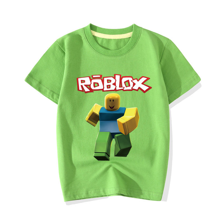 Kids Roblox Noob Casual Cotton T-shirt - mihoodie