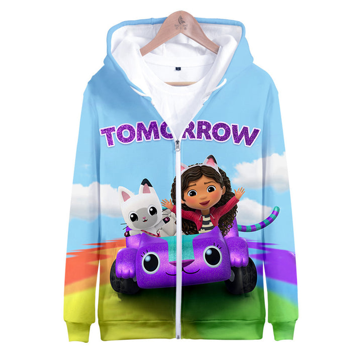 kids Gabby's Dollhouse zipper hoodie - mihoodie