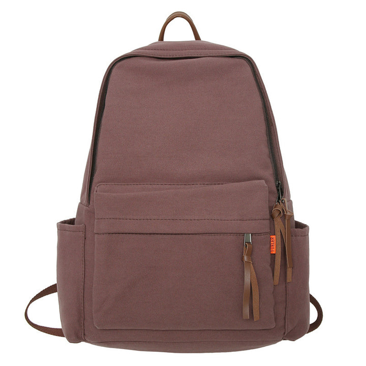 Canvas Backpack Vintage people Canvas Backpack Solid Color Travel bag High School Student Backpack - mihoodie