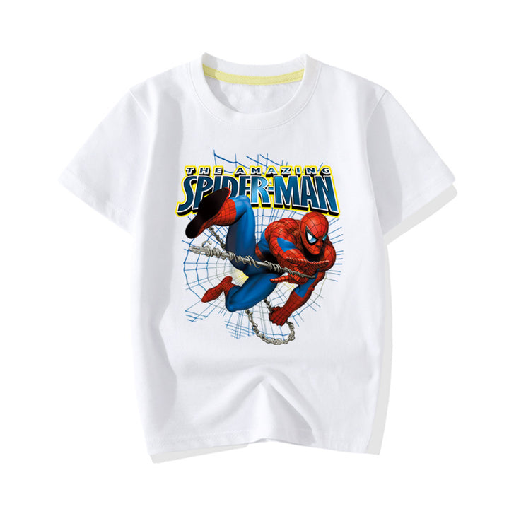 Kids Spider Man Cotton Casual  T-shirt - mihoodie