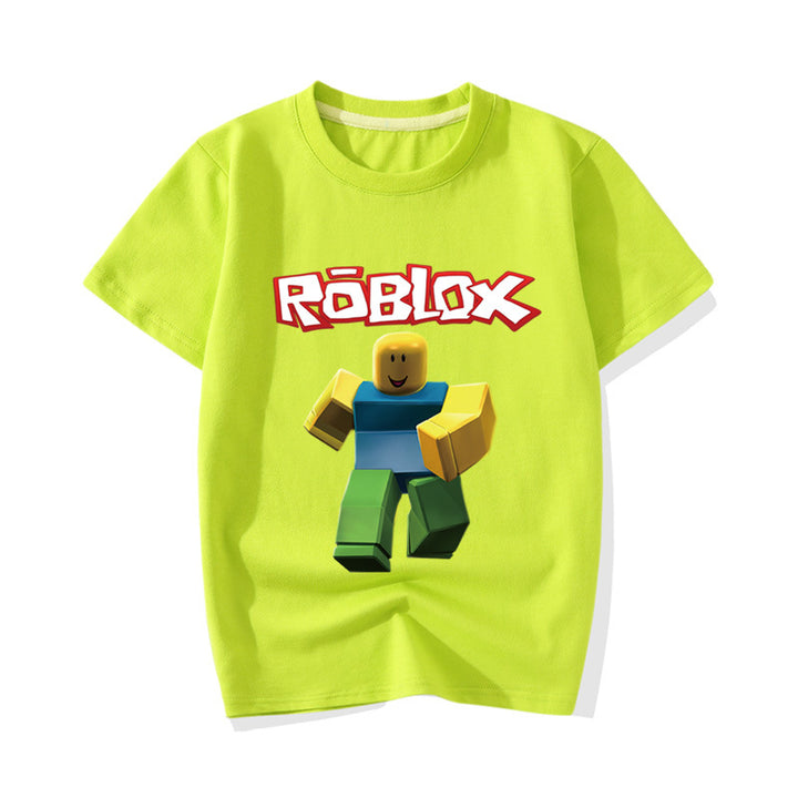 Kids Roblox Noob Casual Cotton T-shirt - mihoodie