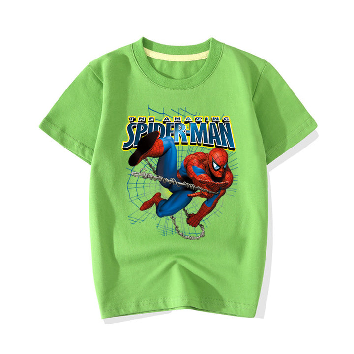 Kids Spider Man Cotton Casual  T-shirt - mihoodie