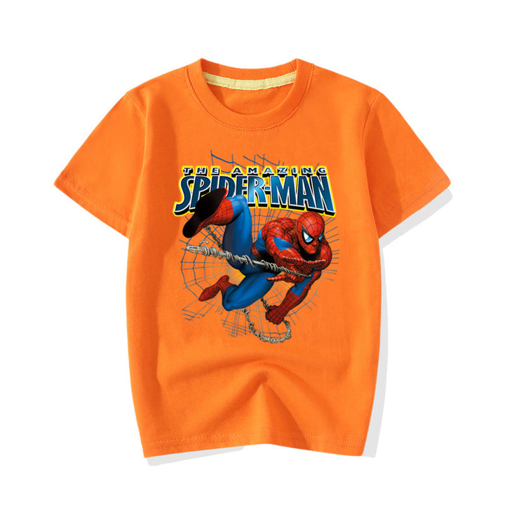 Kids Spider Man Cotton Casual  T-shirt - mihoodie