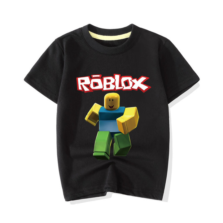 Kids Roblox Noob Casual Cotton T-shirt - mihoodie