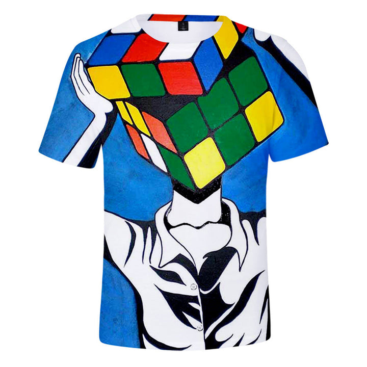 New Cartoon Rubik's Cube T-shirt - mihoodie
