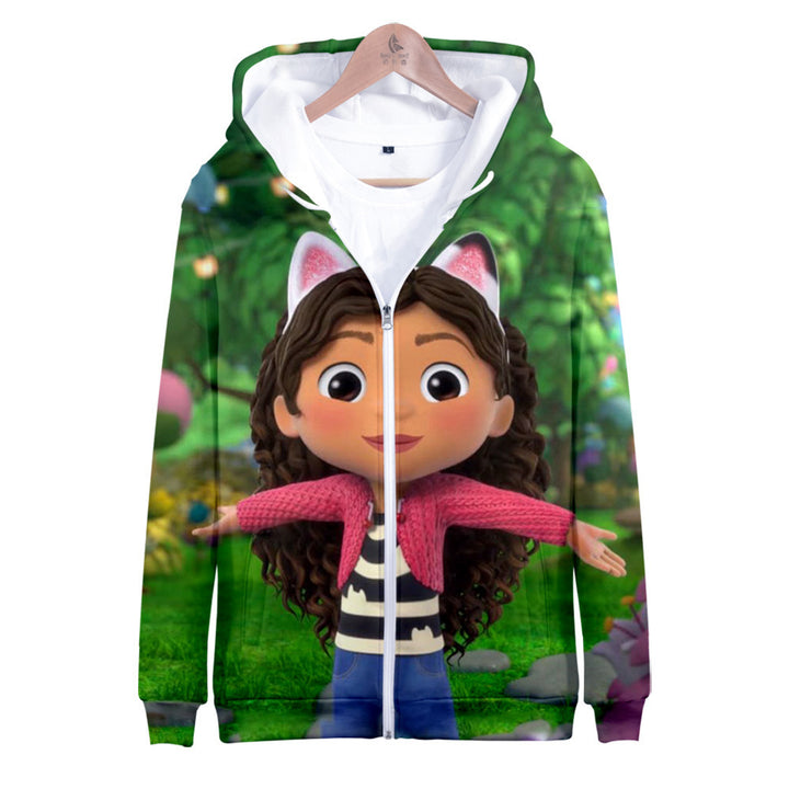 kids Gabby's Dollhouse zipper hoodie - mihoodie