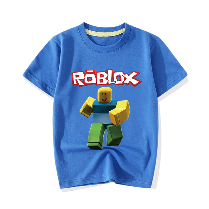 Kids Roblox Noob Casual Cotton T-shirt - mihoodie