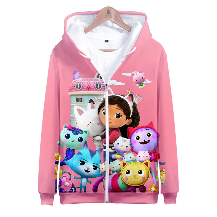 kids Gabby's Dollhouse zipper hoodie - mihoodie