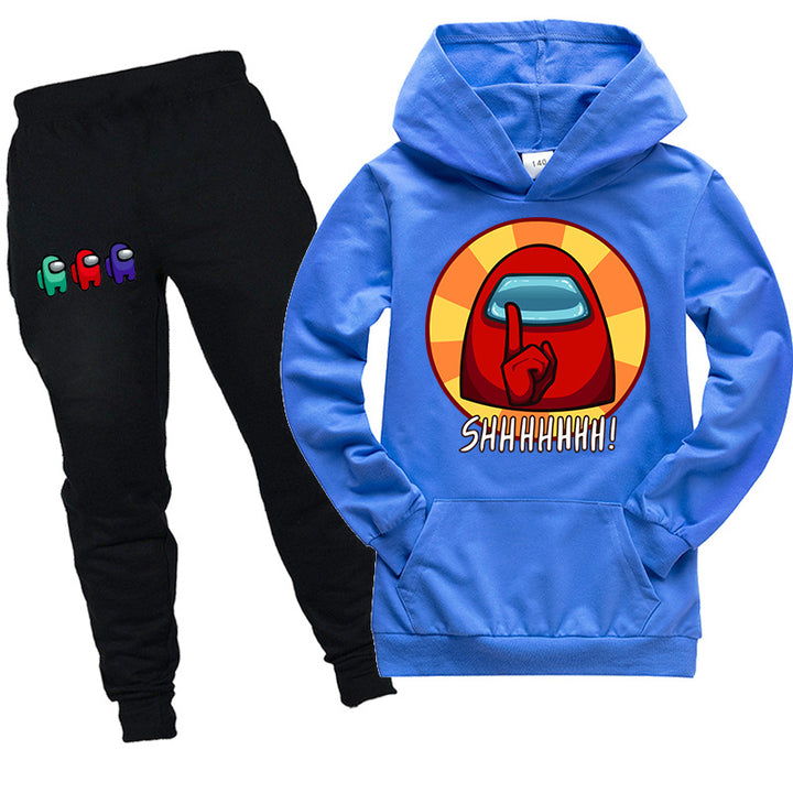 Kids among us SHHHHHHH hooded shirt and pants 2pcs - mihoodie