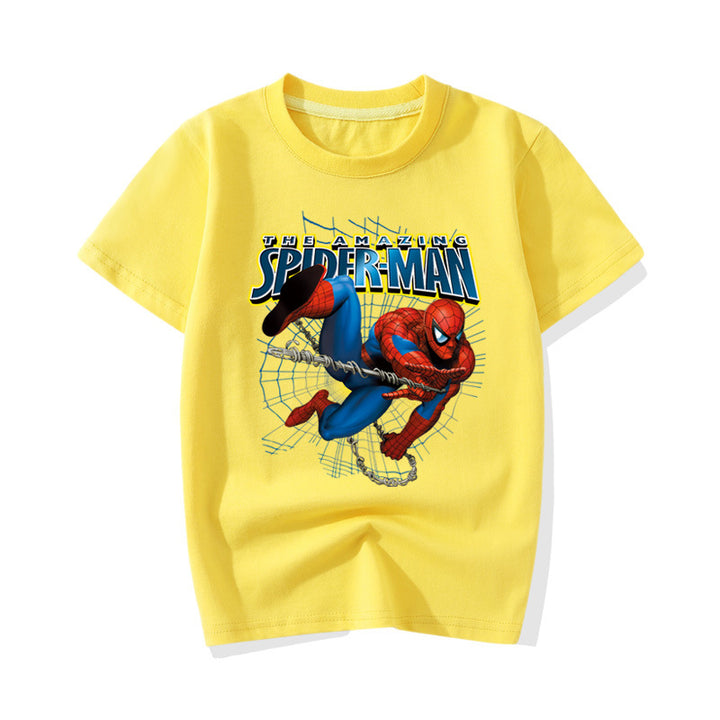 Kids Spider Man Cotton Casual  T-shirt - mihoodie