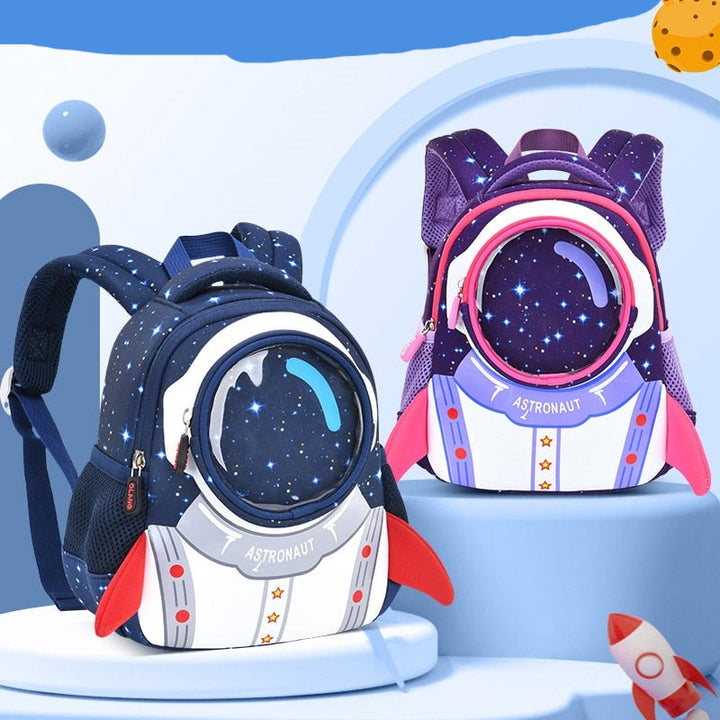 Jsvery 2022 New 3D Rocket Kids Backpack Anti-lost Astronauts School bags Waterproof Cartoon Girls Backpack Mochila Infantil - mihoodie