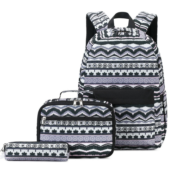 Ethnic Style Oxford Bookbag Durable Backpack for Girls Top Level - mihoodie