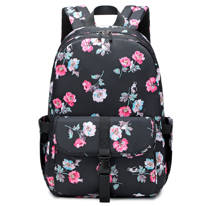 Cute Floral Bookbag for Teen Girls Lightweight Lunch Box Pencil Case - mihoodie