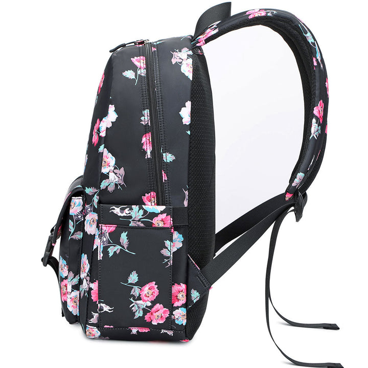 Cute Floral Bookbag for Teen Girls Lightweight Lunch Box Pencil Case - mihoodie