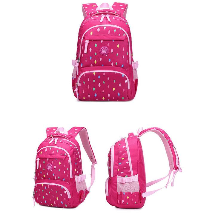 Durable 3 Pieces Backpack Set for Teen Girls Cute Printing Bookbag with Lunch Box Lightweight Waterproof Schoolbag - mihoodie