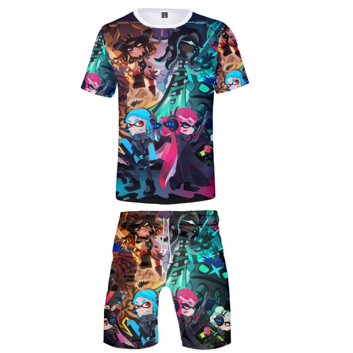 Splatoon３ T-Shirt and Shorts Two Piece Set - mihoodie